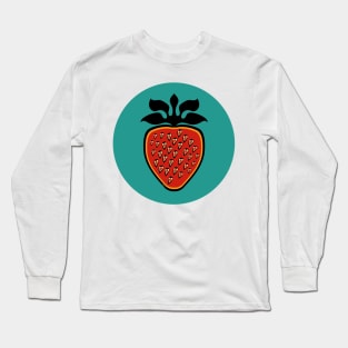 Strawberry Heart Berry Indigenous WAWEZHI CANADA Long Sleeve T-Shirt